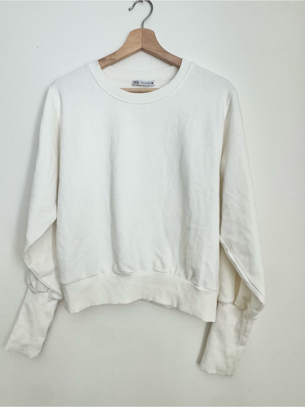 Zara Off-White Crewneck Sweater